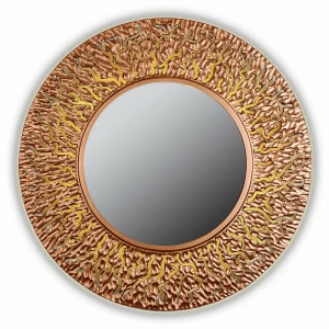 Зеркало круглое настенное бронза CORAL IN SHAPE CORAL 00-3860092 Бронза