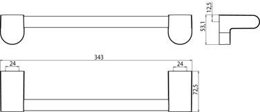 Emco Bad Ручка для ванной Mundo 3370 001 30 - Вид №1