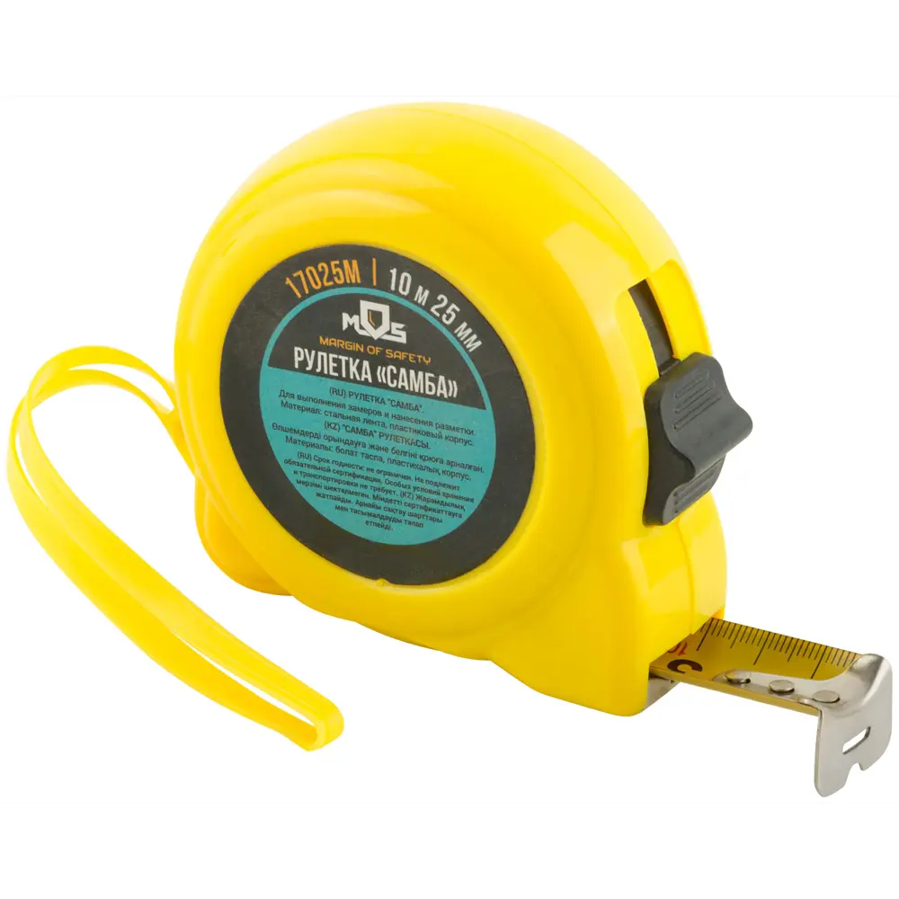 Рулетка Mos Самба, 10 м x 25 мм STLM-2043799