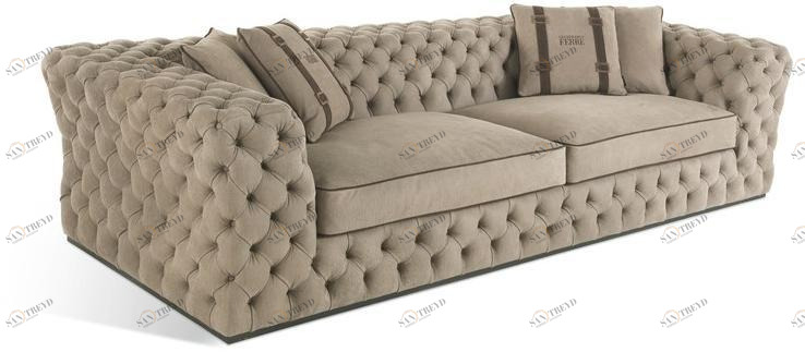 Gianfranco Ferré Home Стеганый 3-местный кожаный диван King's cross sun-id-1366451