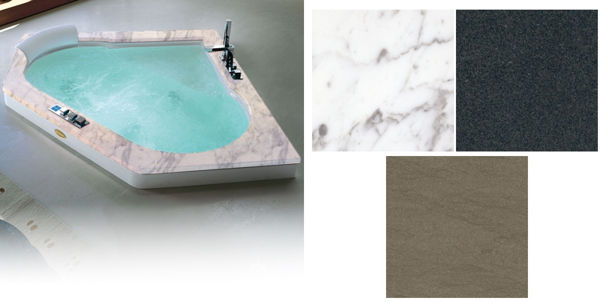 Ванна встроенная с гидромассажем Aura Corner 140 9F43-517 Jacuzzi 9F43517 - Вид №1