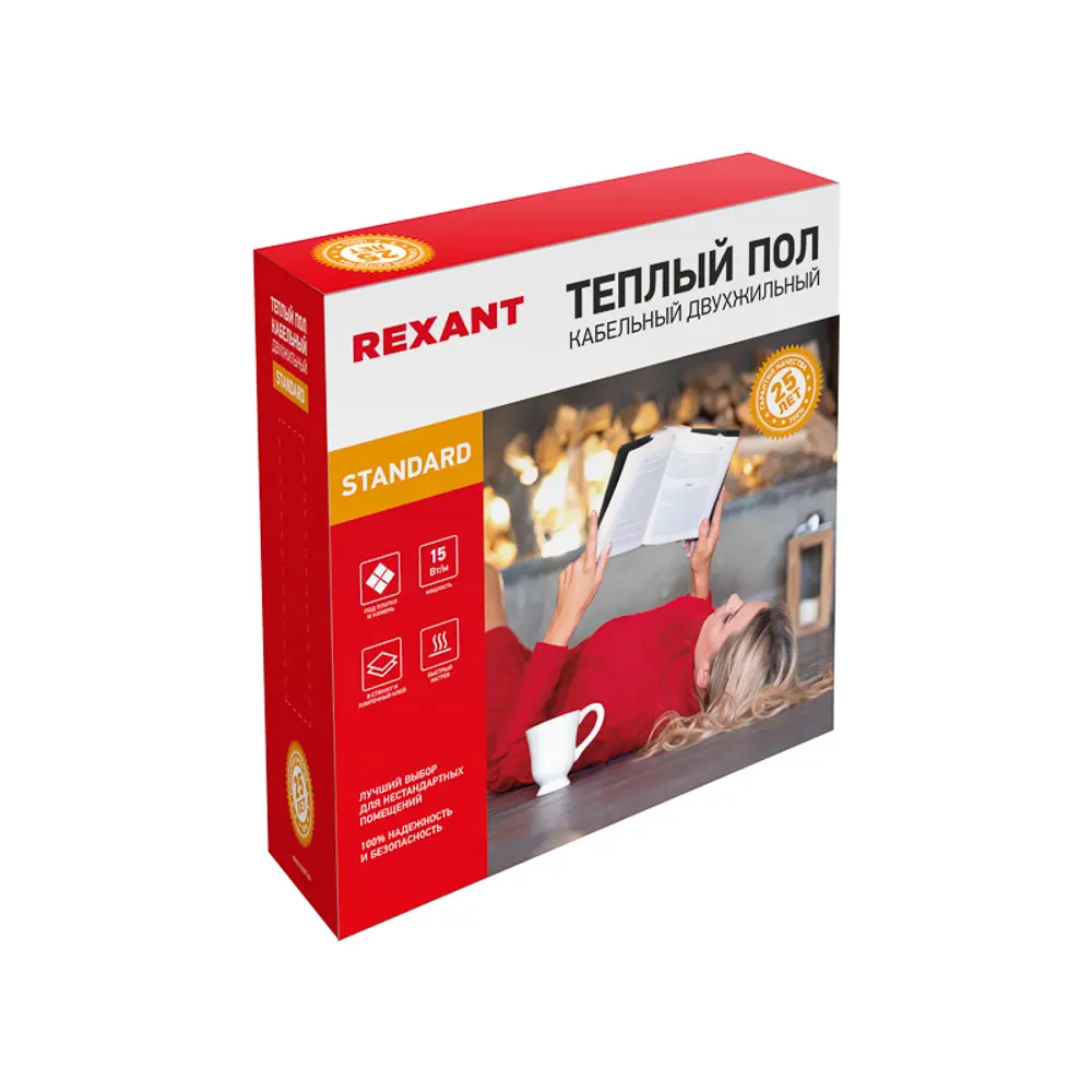 Нагревательный мат для теплого пола Rexant Extra 12 м2 1920 Вт Santreyd STLM-2212636 - Вид №3