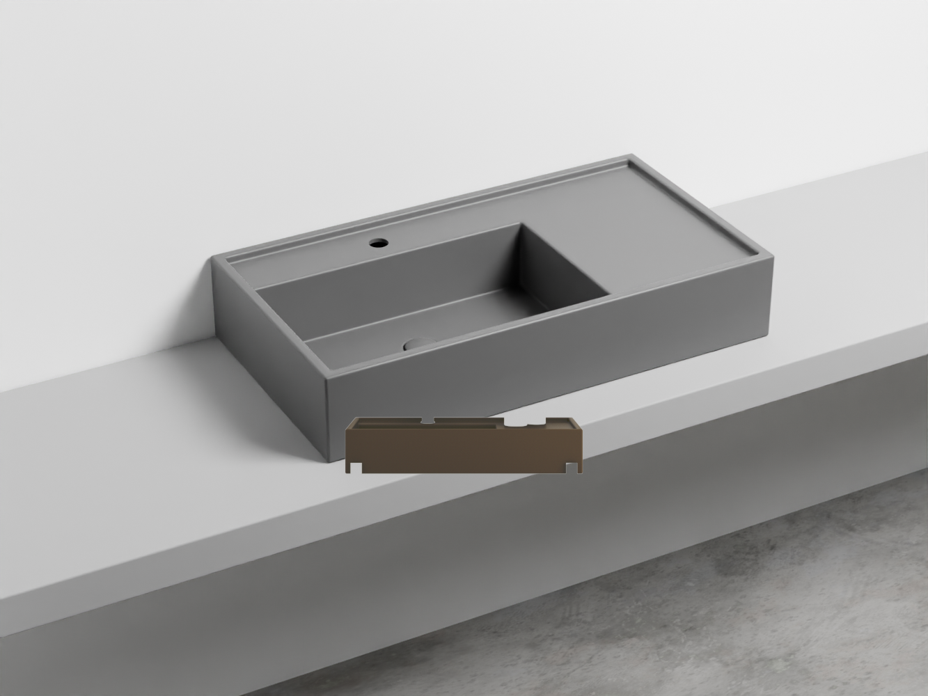 PNLA85-CA Керамическая раковина на одно отверстие 85 cielo Plinio Ceramica Cielo