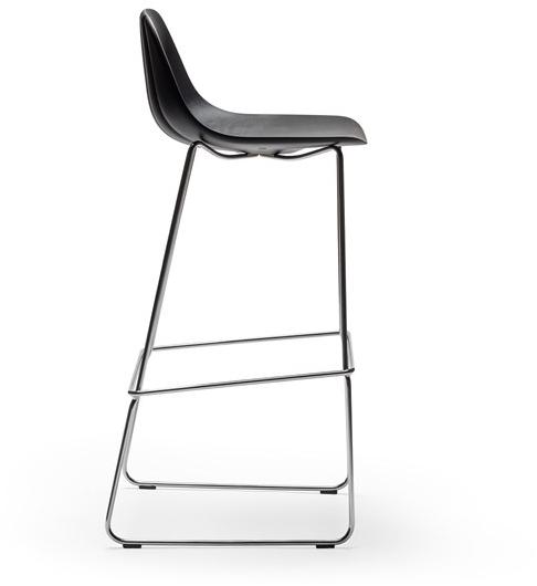 CHAIRS & MORE Стул из полиуретана на салазках с подставкой для ног Babah sun-id-1384910 - Вид №9