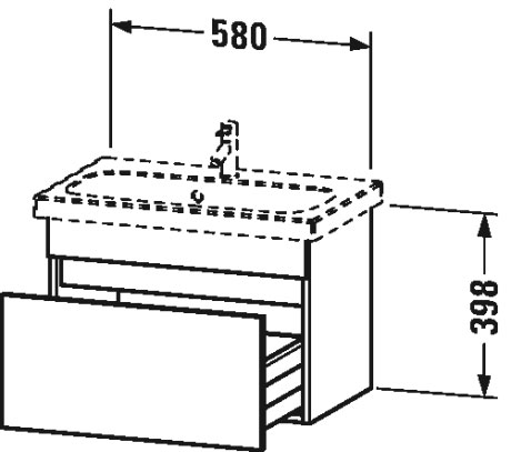 Тумбочка подвесная компакт DuraStyle #DS6379 580 x 368 мм Duravit DS637907979 - Вид №2