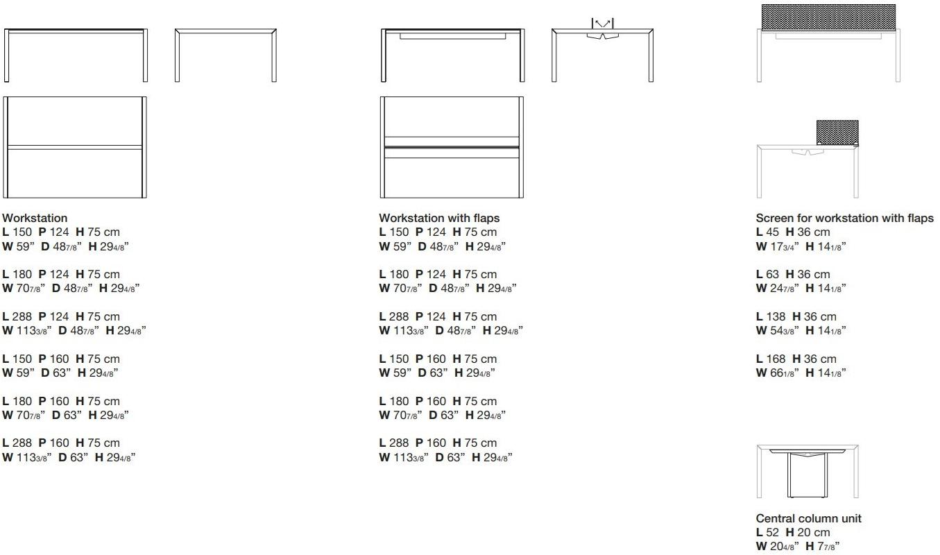 Kristalia Прямоугольный рабочий стол из alucompact® Sushi sun-id-1393924 - Вид №3