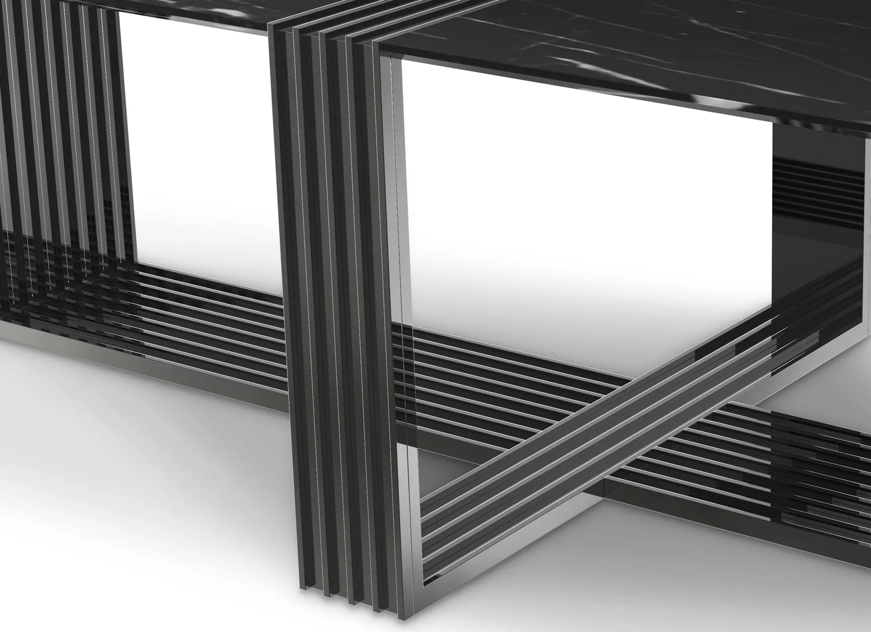 Черный обеденный стол XL LUXXU Vertigo 188 - Вид №1