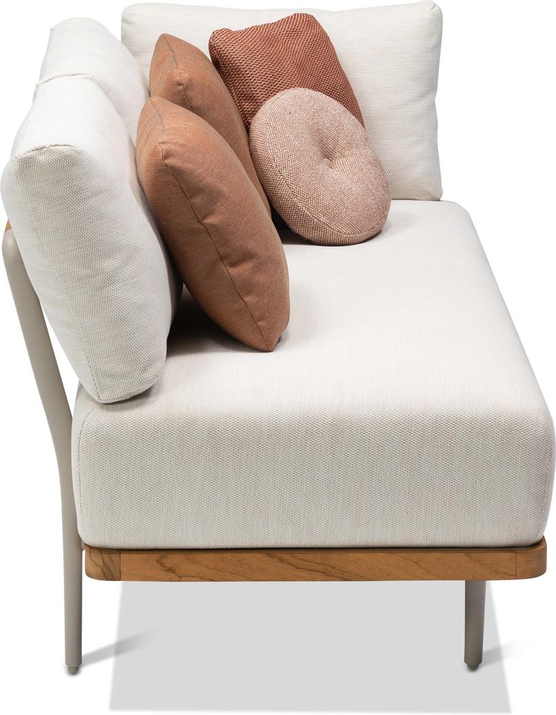 MNST268 Левое угловое двойное сиденье кремень teak Manutti Flex - Вид №2