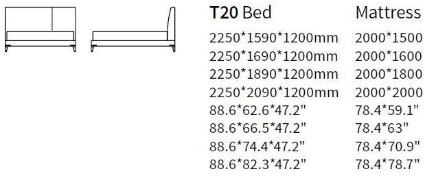 HC28 Cosmo Двуспальная кровать с высоким изголовьем Pianpian T20 - Вид №2
