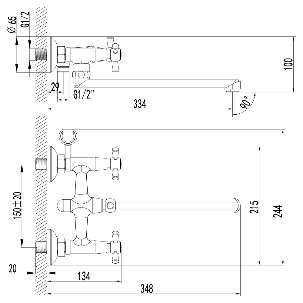 LM7451C Смеситель Contour универсальный LEMARK CONTOUR - Вид №1