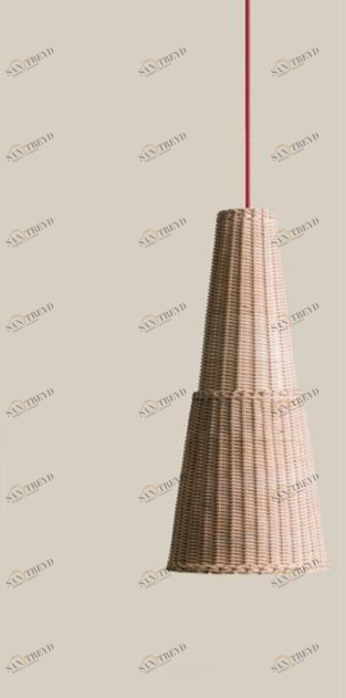 Bottega Intreccio Подвесной светильник из лозы Caratteri L006 