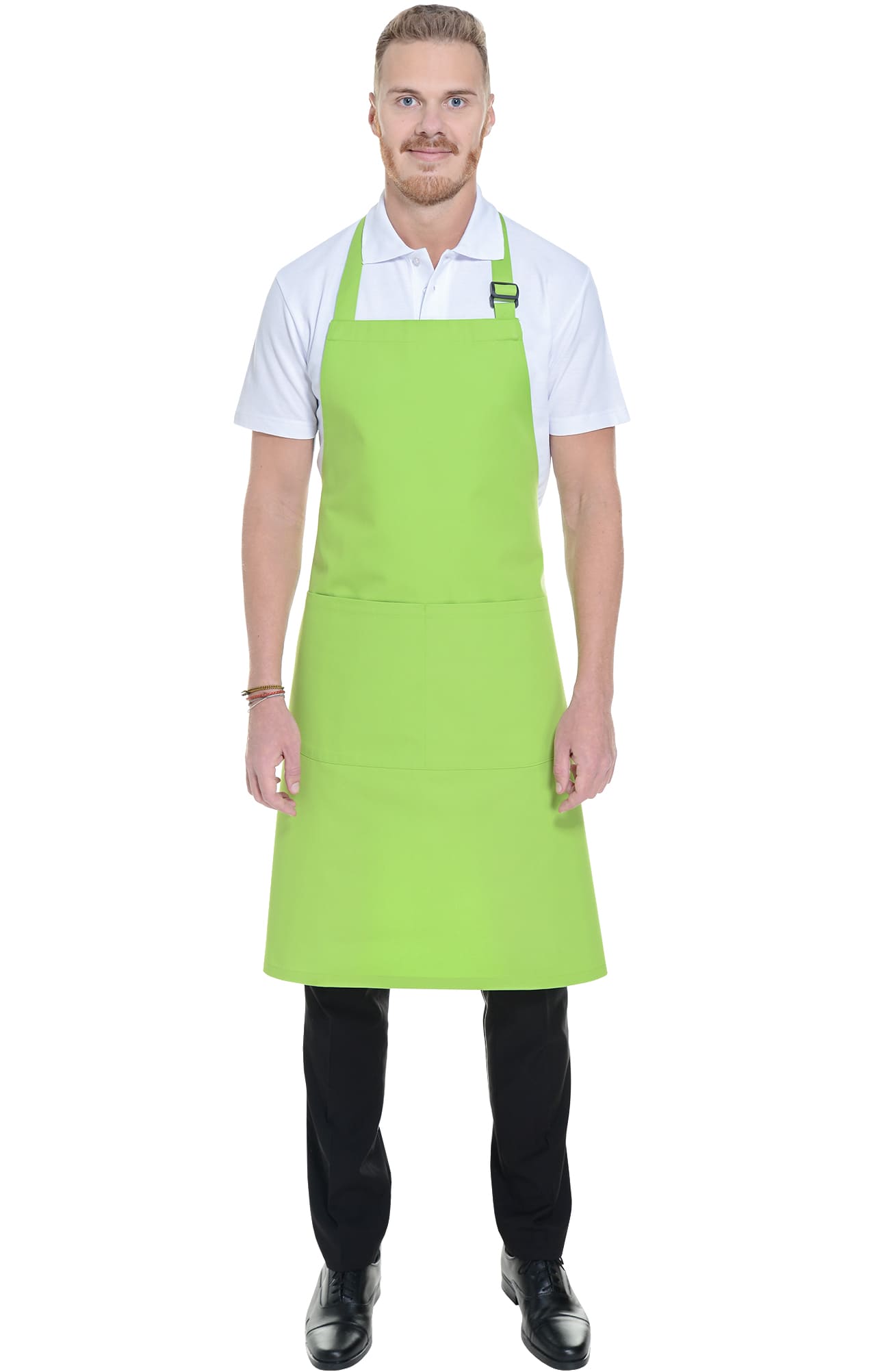 60401 Фартук с нагрудником spring green (весенний зеленый) FLORA  Одежда для официантов  размер  - Вид №9