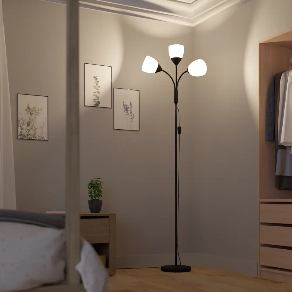 Торшер KREAFORTA «Viliya» цвет белый/черный STLM-2105681 - Вид №1