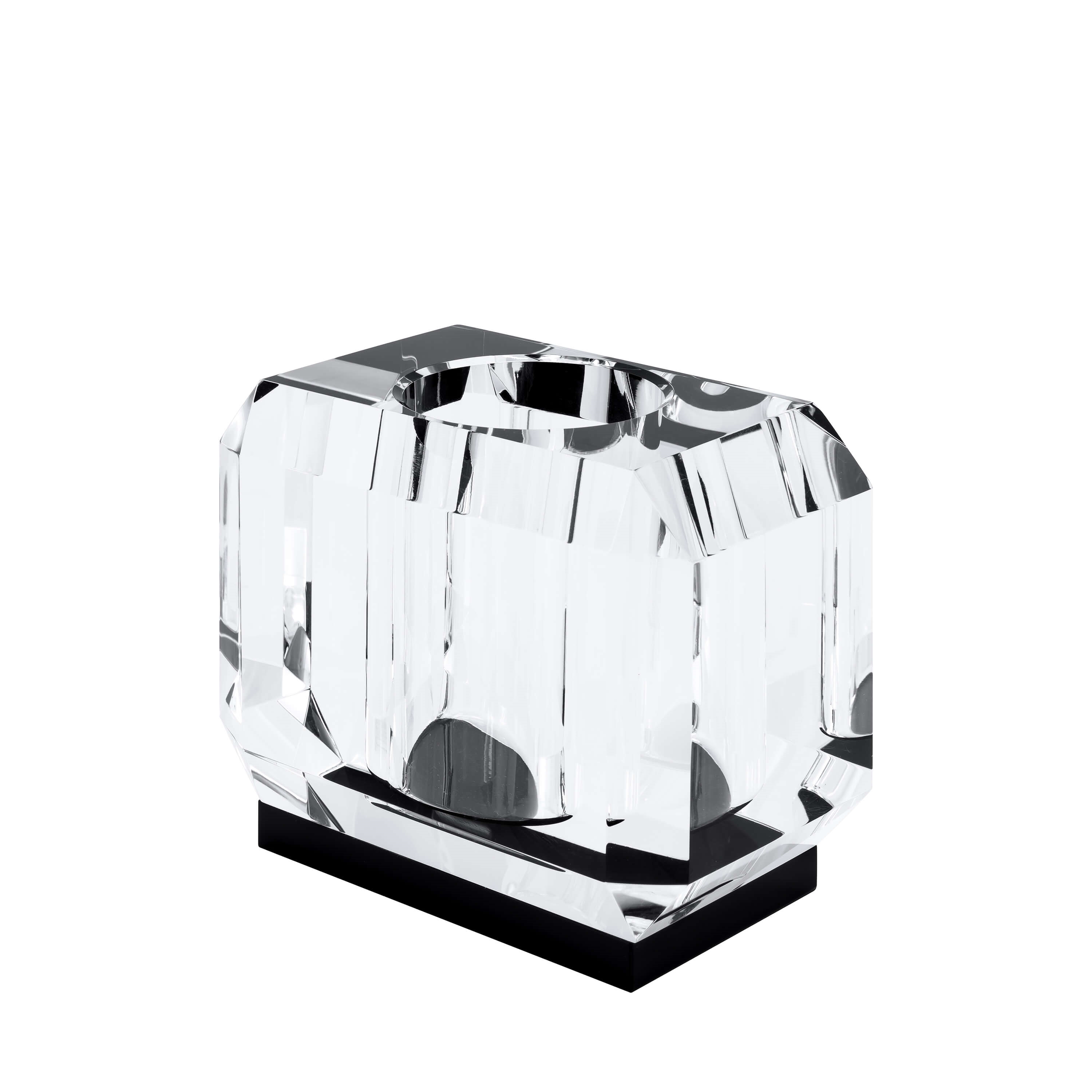 201061-CB ABHIKA ВАЗА BLOCKY SM CLEAR/BLACK  - Вид №3