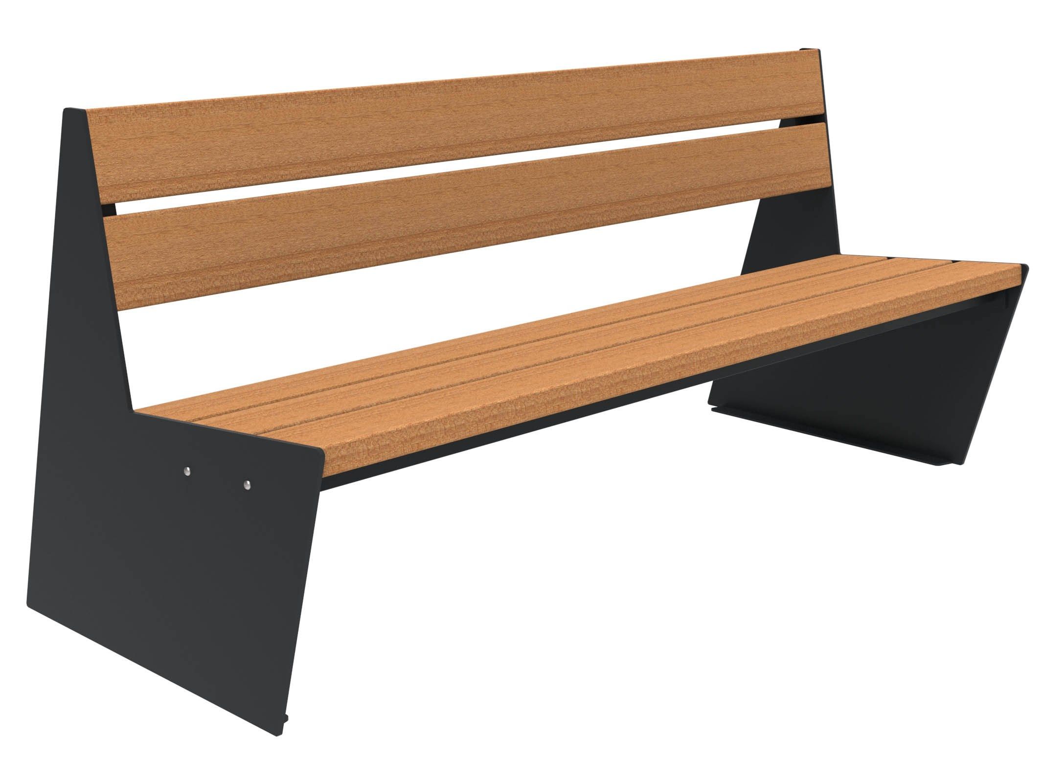 Скамья из окуме со спинкой Lazzari Sharp ARCH-00087617 - Вид №42