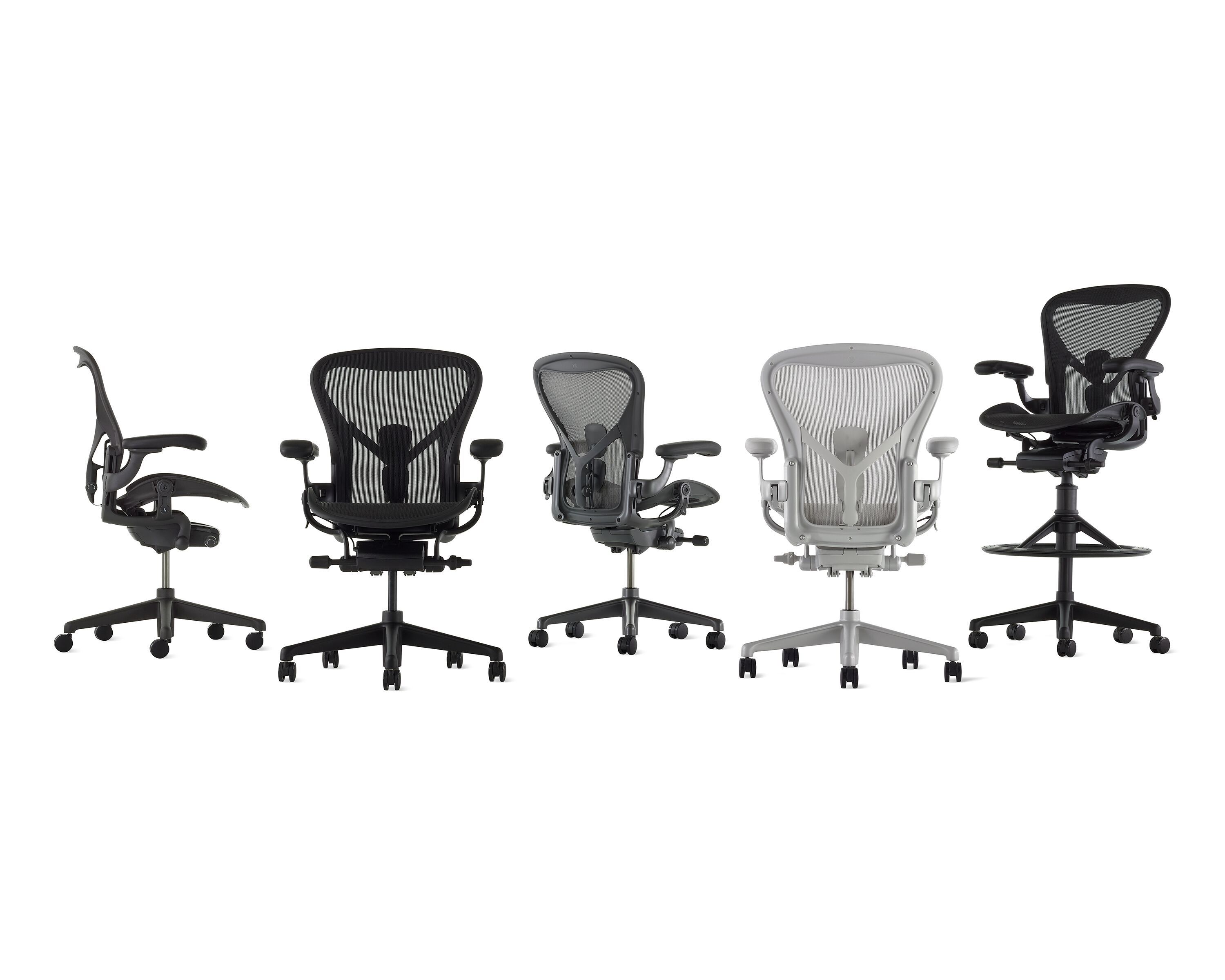 5 спиц поворотный офисный стул с подлокотниками Herman Miller Aeron ARCH-00029451 - Вид №8