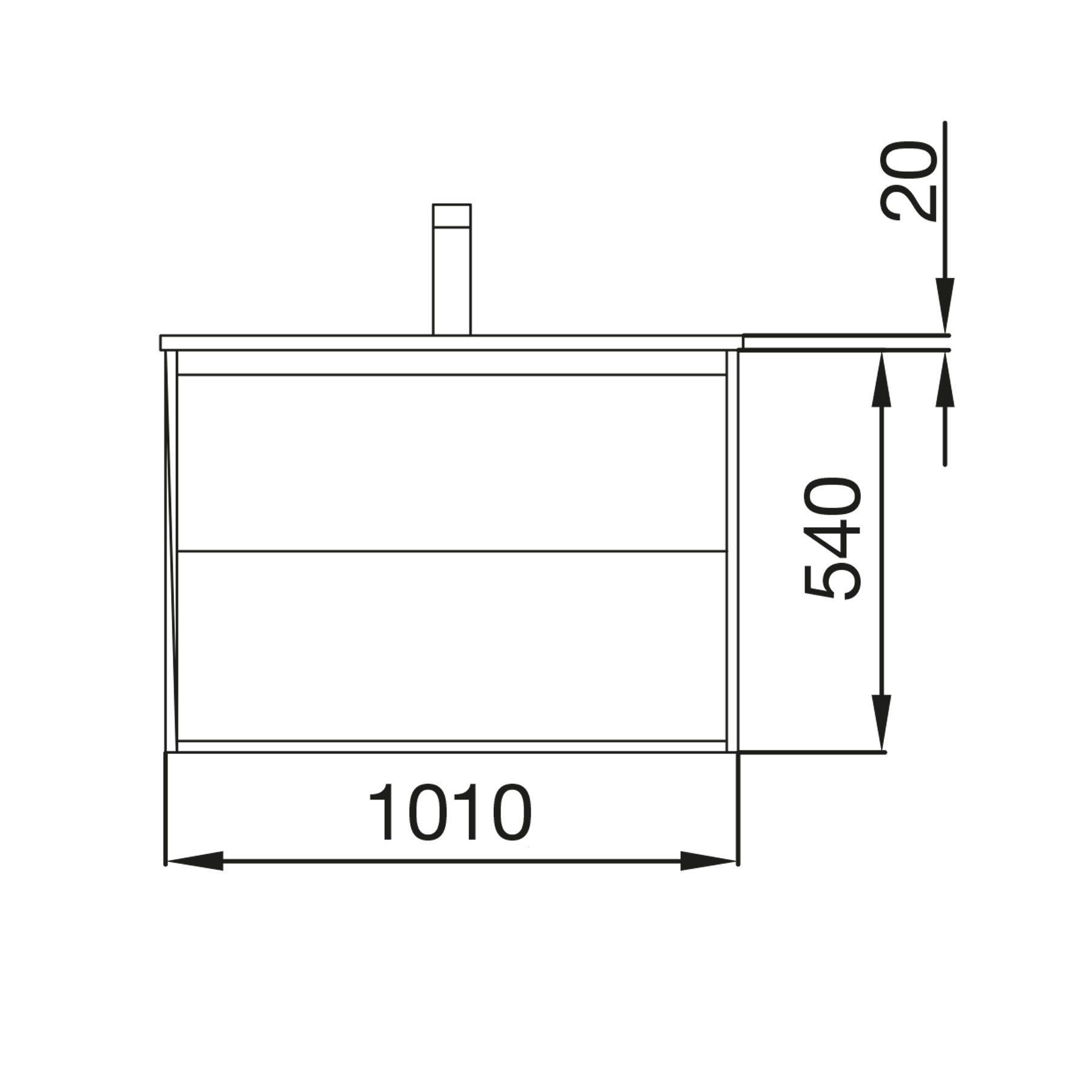 85018 SALGAR Мебель для умывальника NOJA 1000 1 ящик 1 место ROBLLE ETERNITY + Раковина Робл Вечность - Вид №2