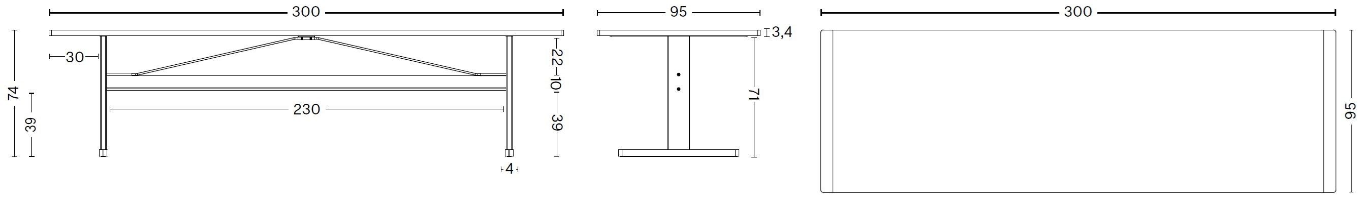 Прямоугольный стол из шпона Hay дорожки ARCH-00059990 - Вид №28