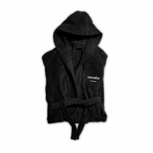 Халат из черного полотенца с капюшоном  NEWFORM Италия