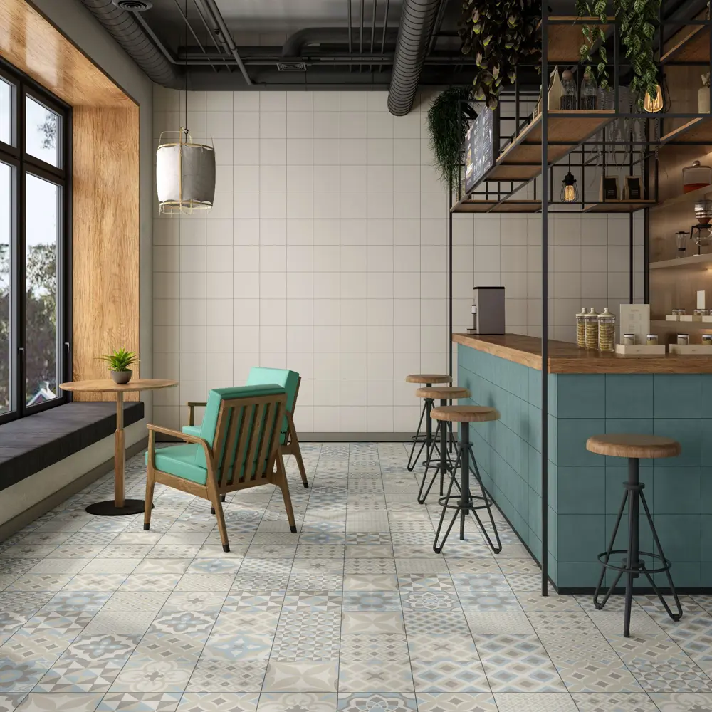 Глазурованный керамогранит Eternal 2026 Neutral Teal 20x20 см 0.88 м² матовый цвет зеленый Santreyd STLM-2045588