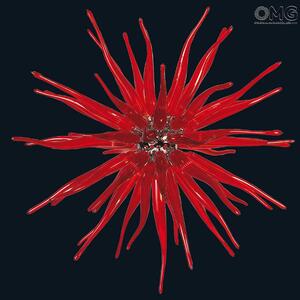 4117 ORIGINALMURANOGLASS Потолочный светильник Мадусан - красный 12 ламп - муранское стекло OMG 58 см