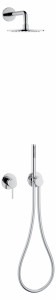 59603010001 Душевой Kомплект 3 / Однорычажный смеситель на 2 потребителя / с круглыми розетками KEUCO IXMO Sets