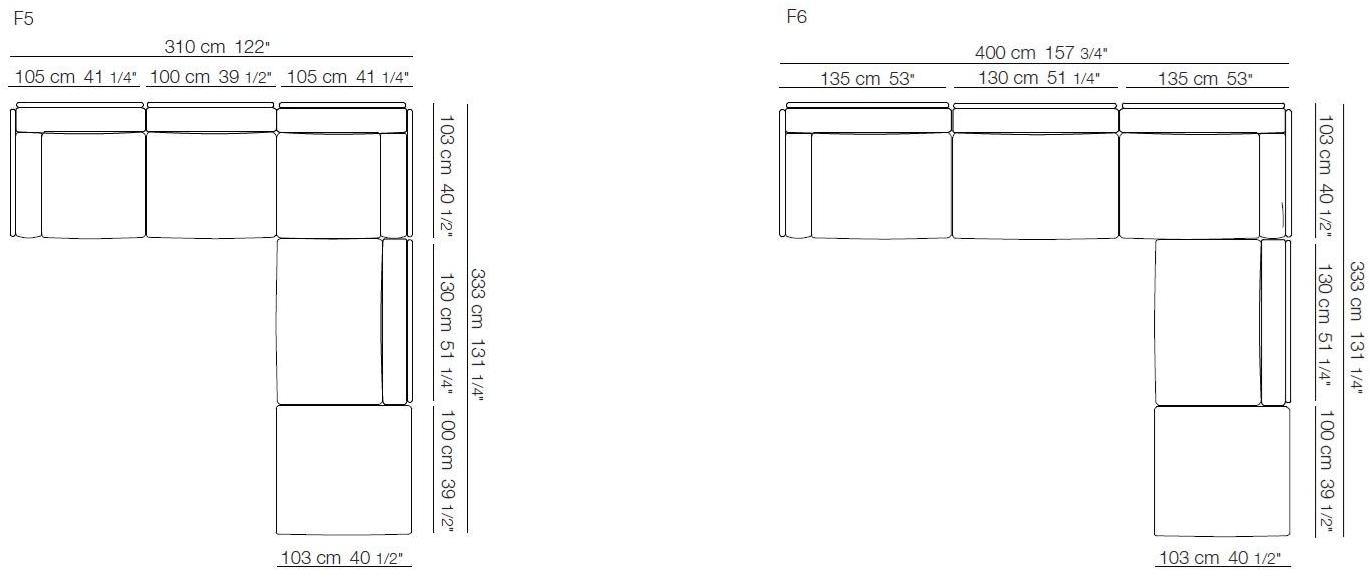 arflex Угловой диван с тканевой обивкой Frame sun-id-1470612 - Вид №3