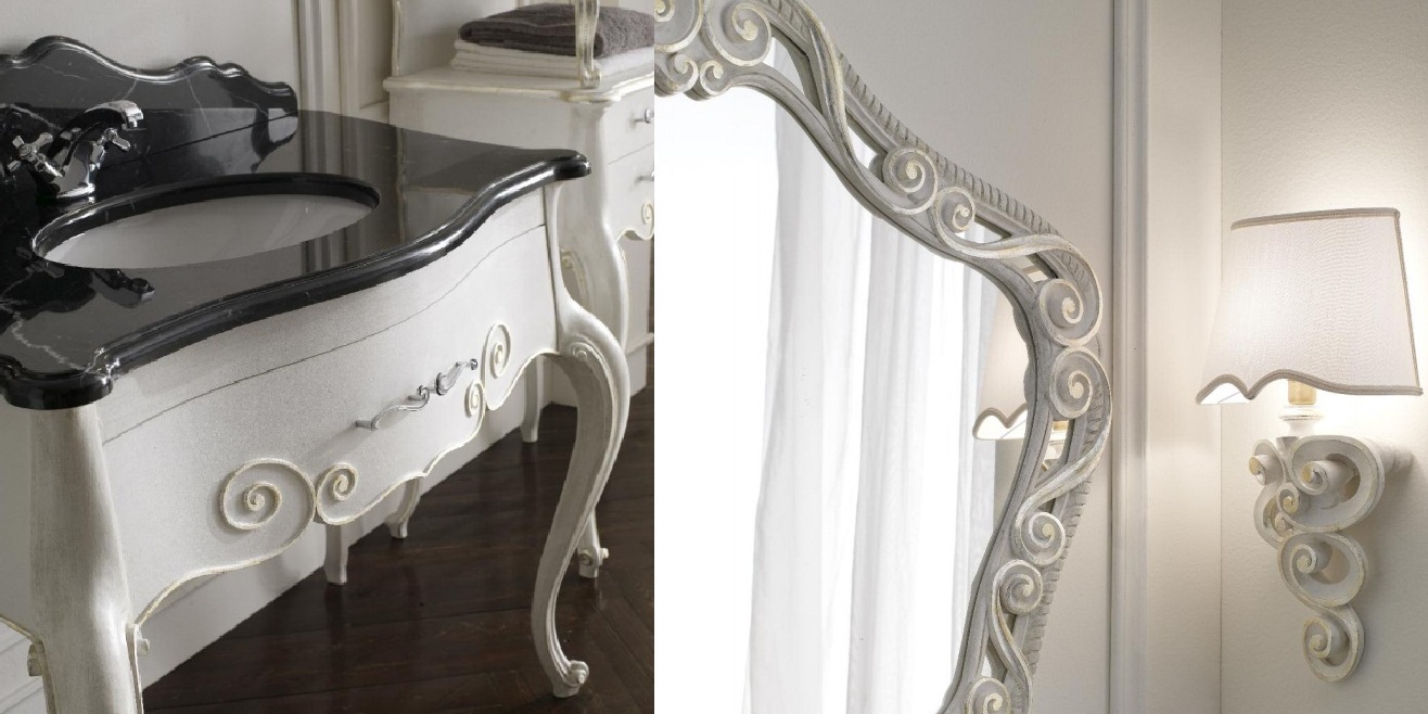 Комплект мебели Dante L138 СМ белый декорированный Mobili di castello Luxury Collection 6120F10 - Вид №1