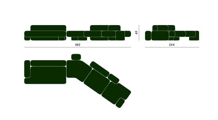 Модульный диван Carpanese Home CUSCO L - XL - XXL ARCH-00044966 - Вид №8