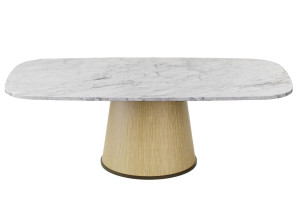 Прямоугольный мраморный стол с регулируемой высотой