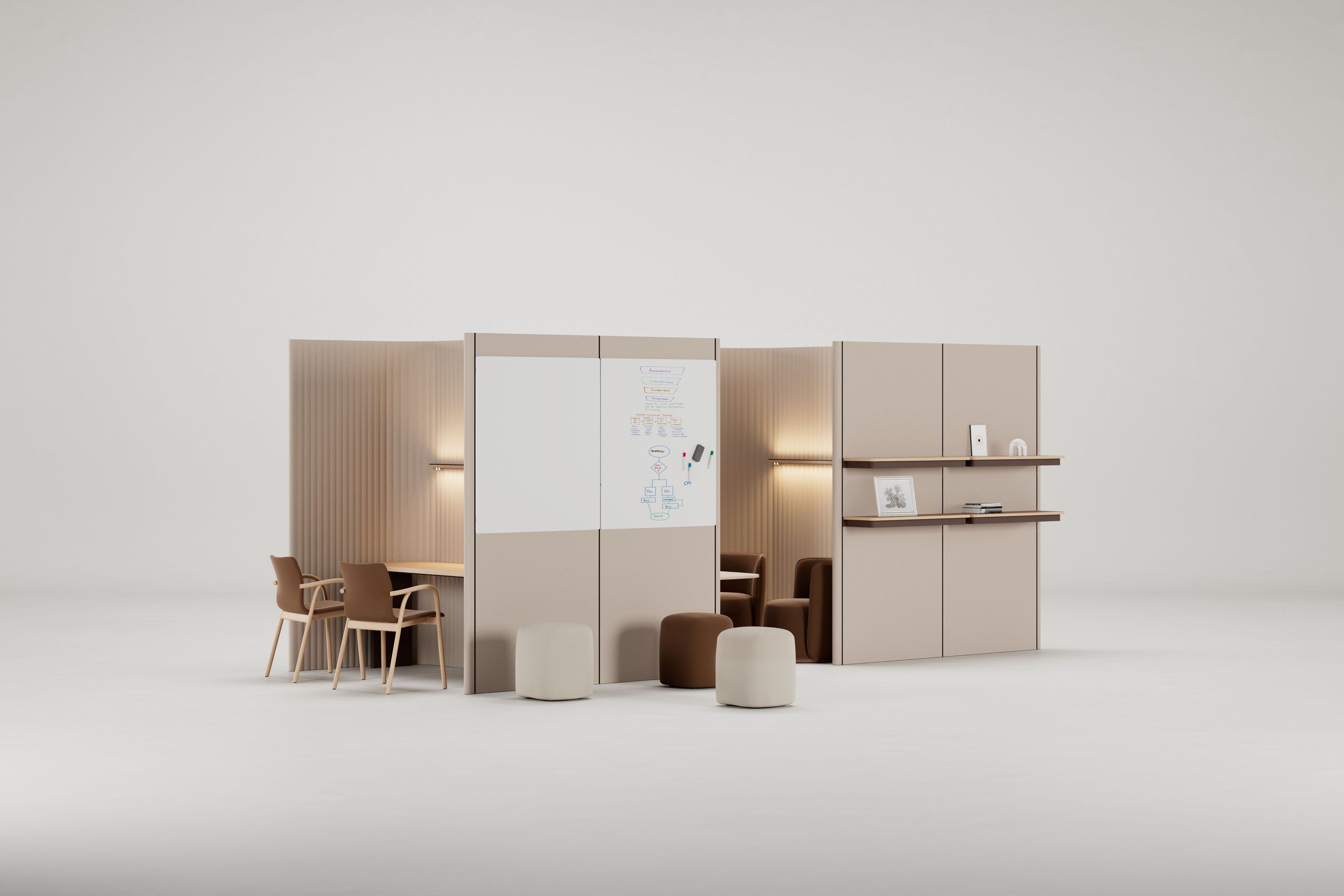 Офисный остров со встроенным освещением Kettal Pi ARCH-00118925 - Вид №4