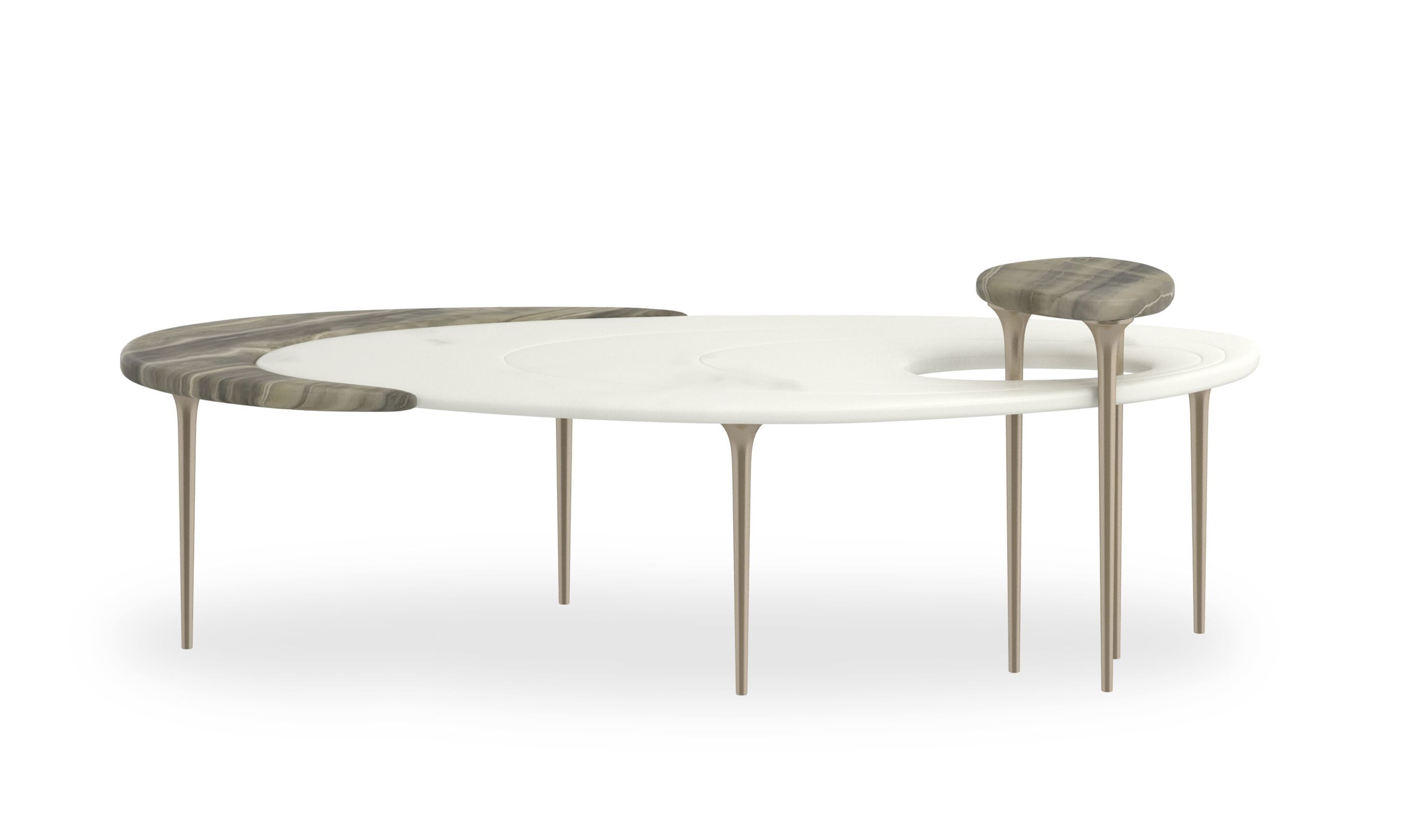 Мраморный овальный журнальный столик Caracole RESONANCE ARCH-00066109 - Вид №3