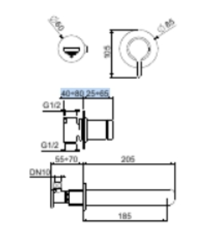 CO830606560 Смеситель для раковины , черный Webert Coral - Вид №1