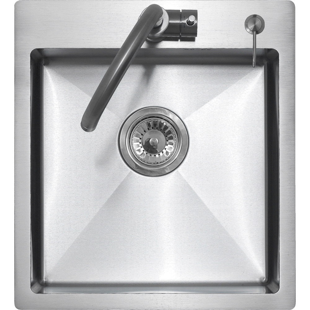 Мойка R44485H MELANA ProfLine 3,0/200 САТИН врезная прямоугольная в комплекте с дозатором MLN-R44485H+дозатор