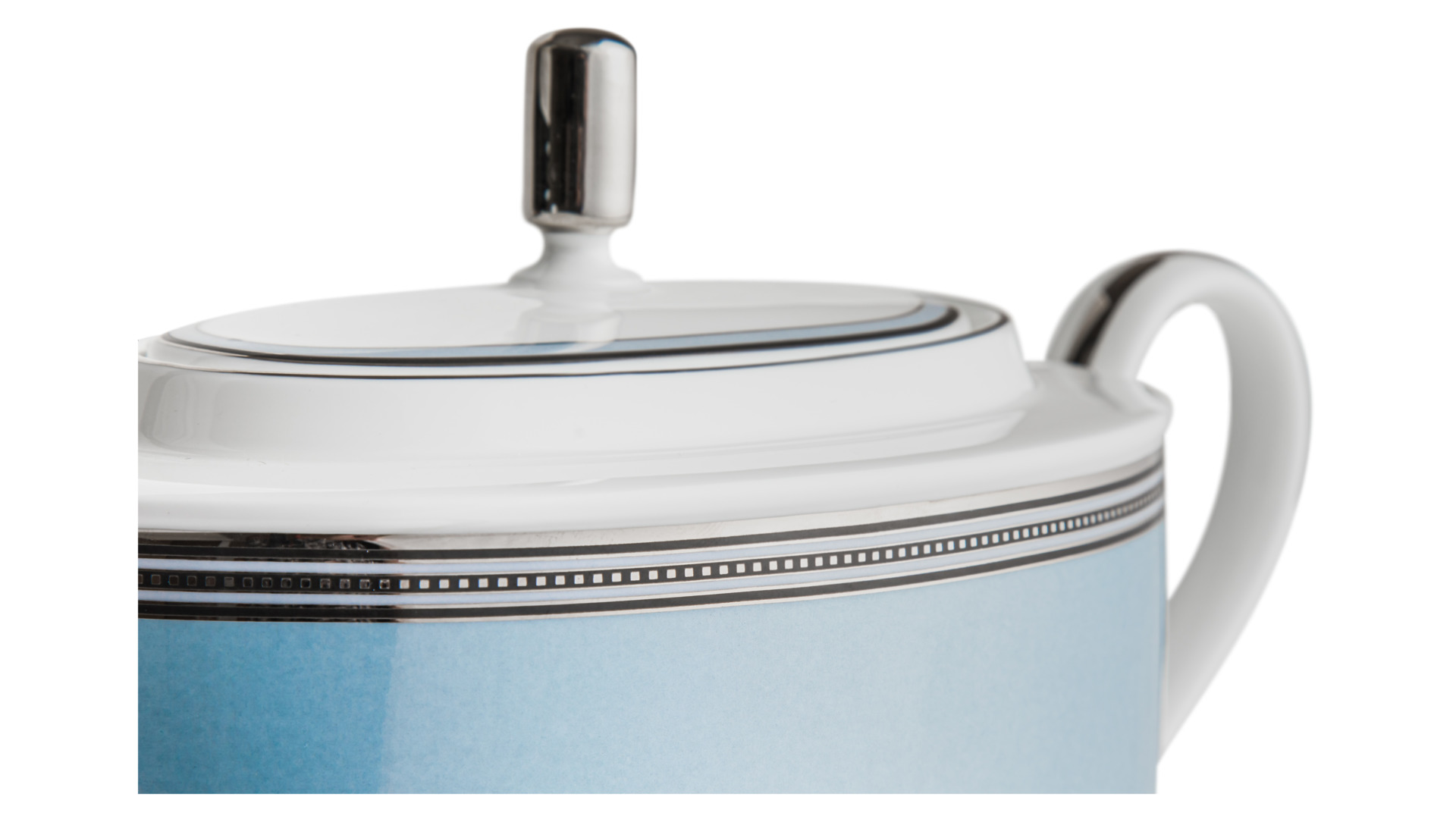 10646036 Noritake Сахарница Noritake "Богарт платиновый" 400мл Фарфор костяной  - Вид №4