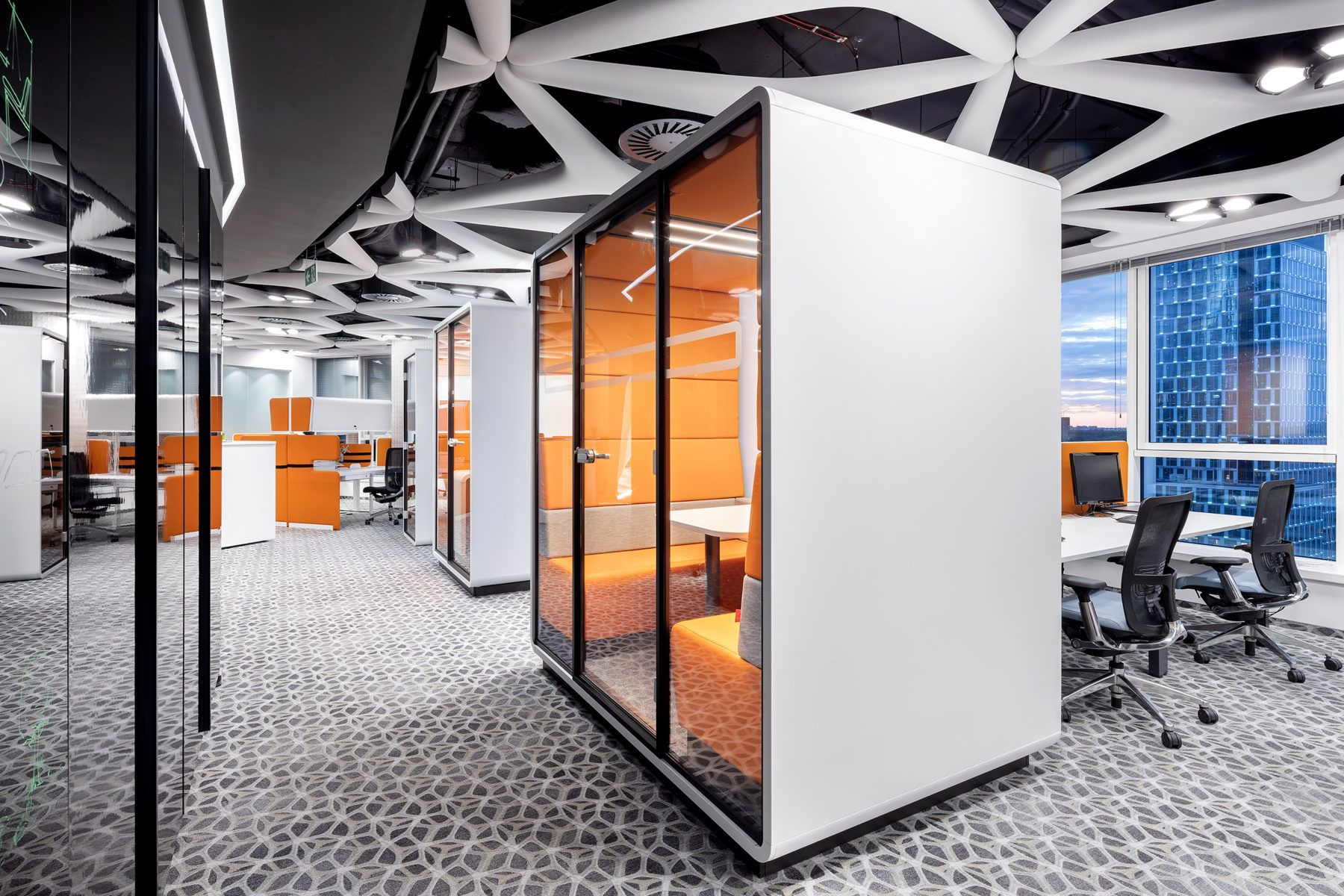 Многосторонняя акустическая офисная кабина со встроенным освещением Mikomax Smart Office Hushoffice ARCH-00086277 - Вид №2