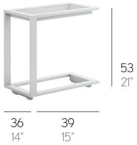 GANDIABLASCO Прямоугольный садовый столик из термолакированного алюминия Blau sun-id-1401968 - Вид №3