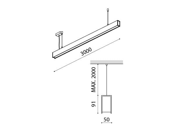 Алюминиевый светодиодный подвесной светильник Arkoslight Fifty + Suspension ARCH-00032986 - Вид №6