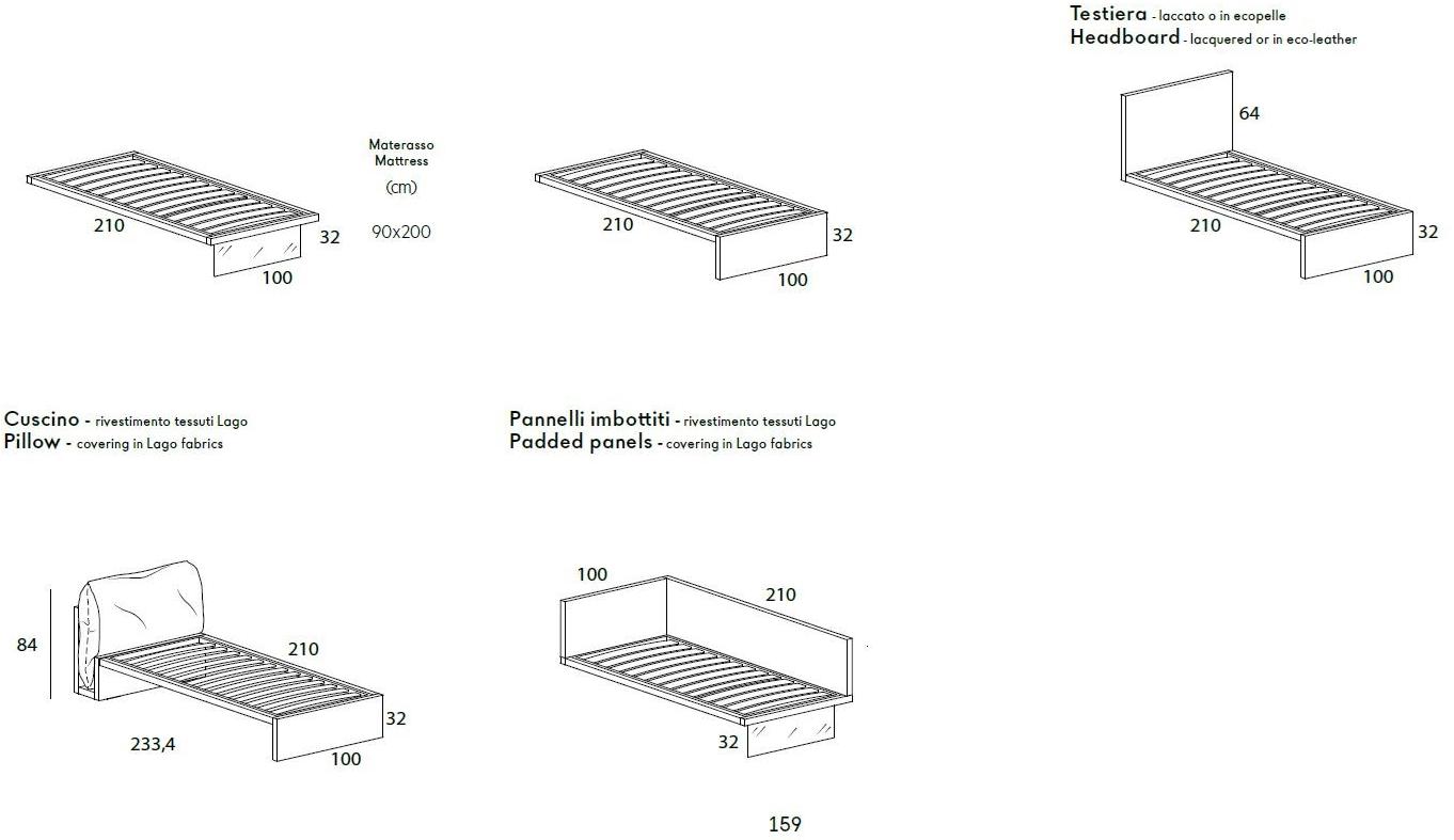Lago Односпальная кровать Lagolinea sun-id-1399228 - Вид №9