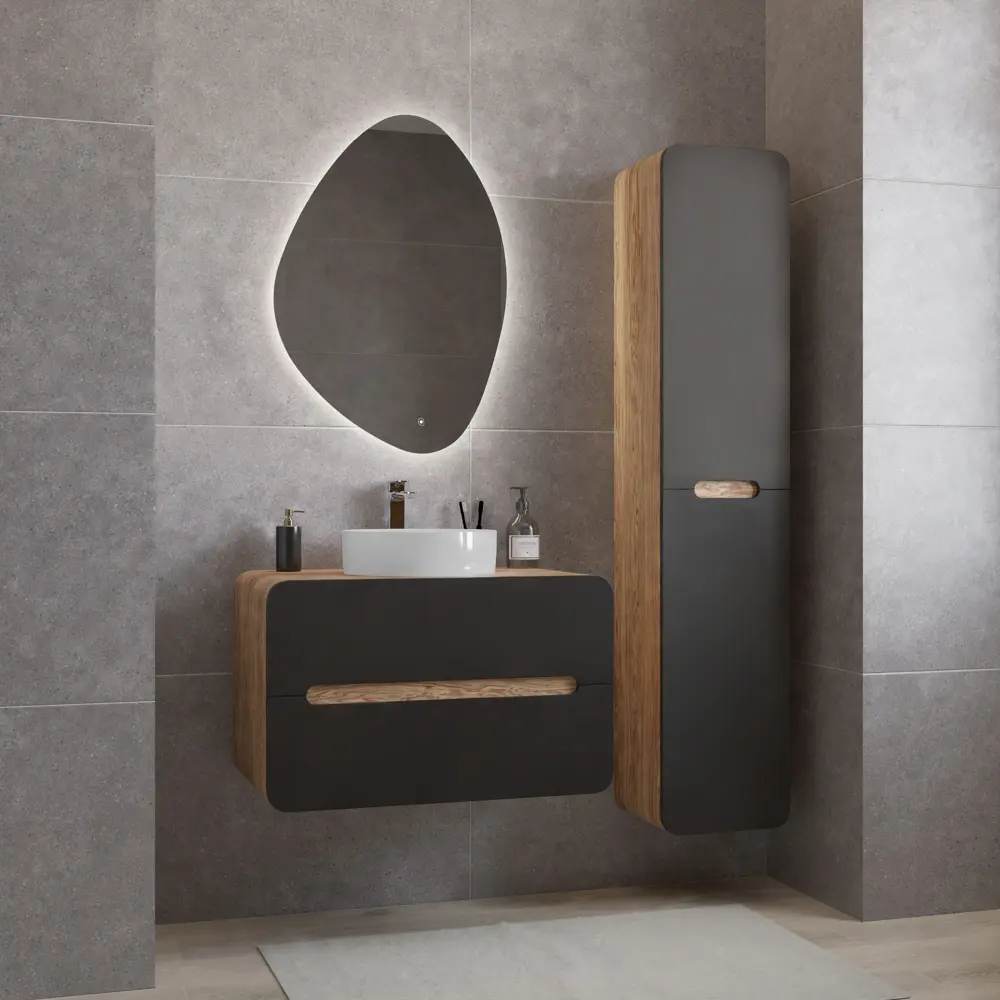 Santreyd Пенал для ванной Окинава с 4 полками, графит 85284712 STLM-0971741 - Вид №3