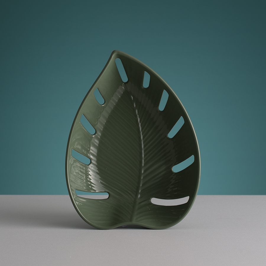 2002.222 Блюдо для фруктов in the forest leaf, 19х6х26 см, зеленое Mason Cash  - Вид №2