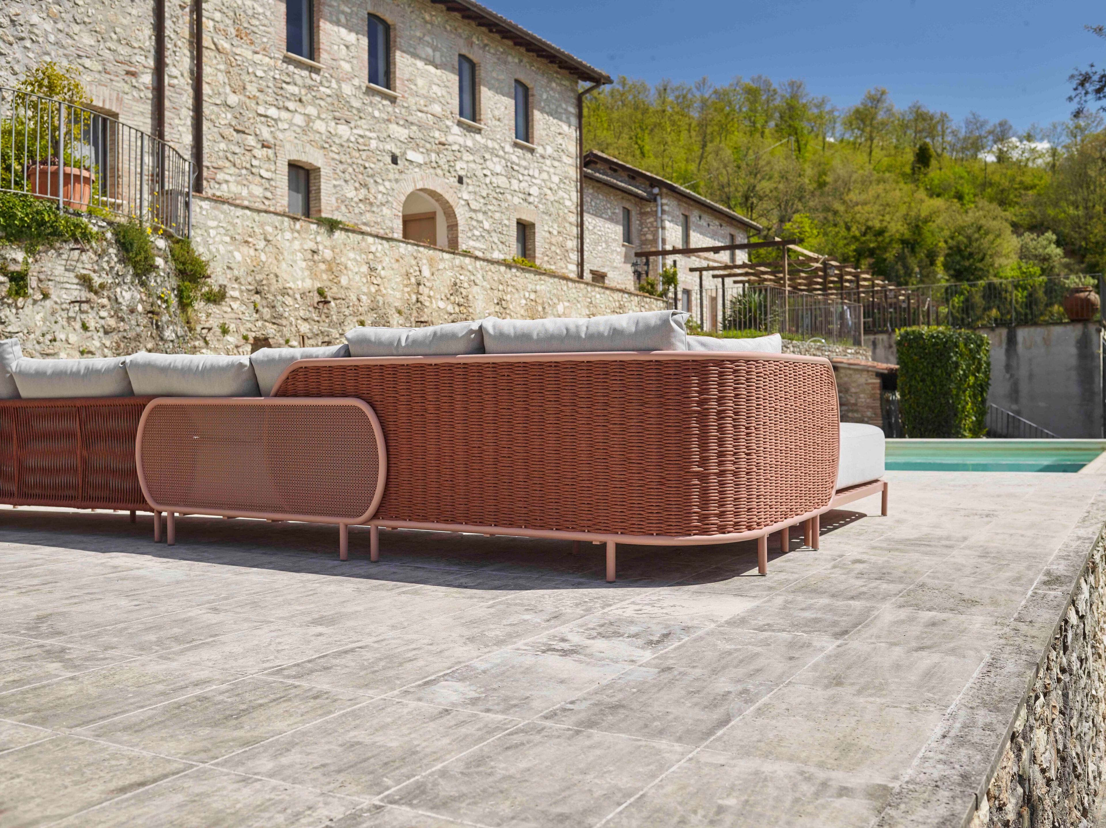 Алюминиевый садовый диван, Sunbrella® и 3-местный Канат YAAZ Ova ARCH-00019691 - Вид №1