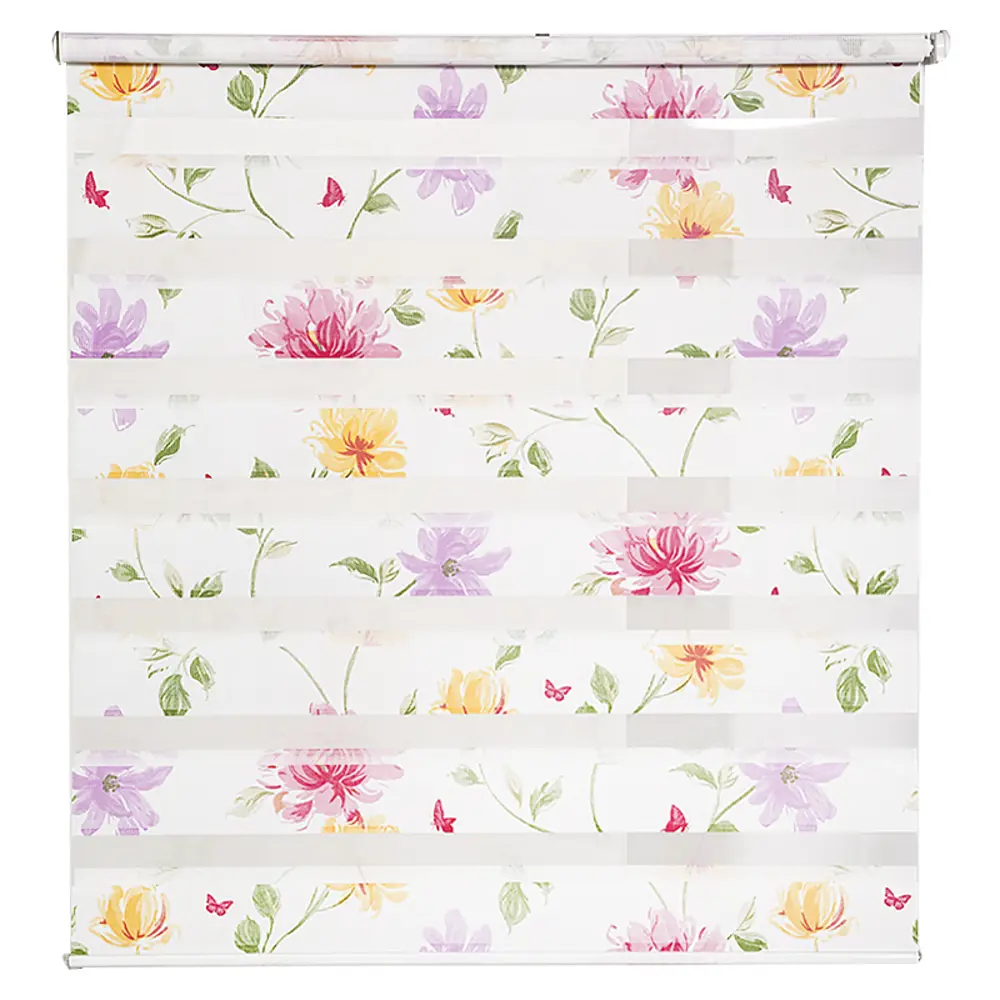 Штора рулонная День-ночь 90х160 см, цвет пионы GARDENA STLM-2130328