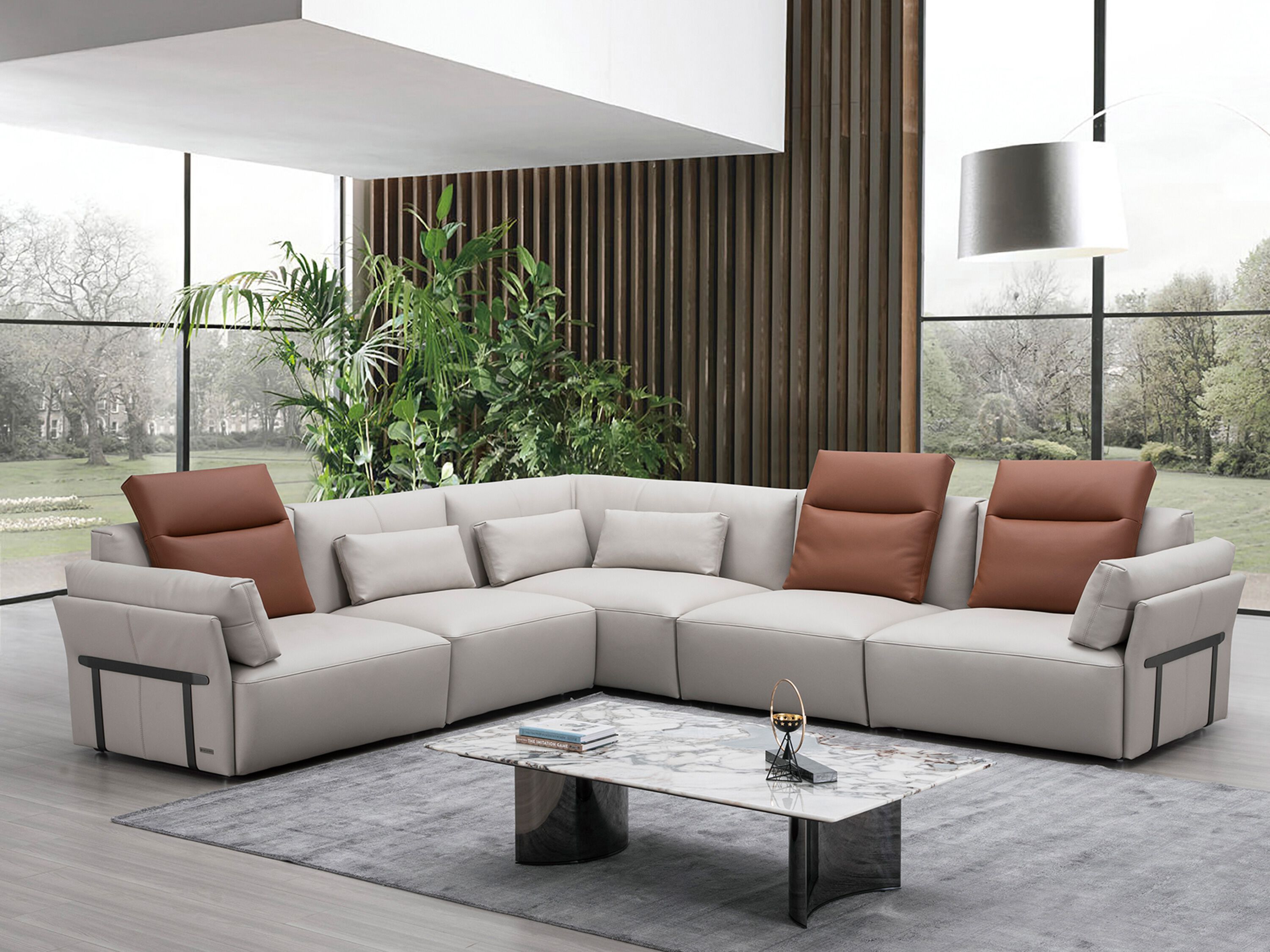 Кожаный модульный угловой диван CAMPO DE' FIORI Живерни ARCH-00152128 - Вид №6