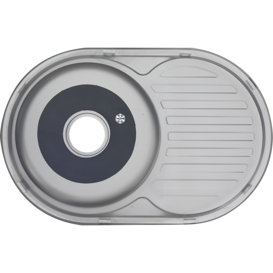 Мойка 7750 U MELANA 0,6/160 ДЕКОР врезная овальная с сифоном (180D ta *12) 180D ta (*12) - Вид №2