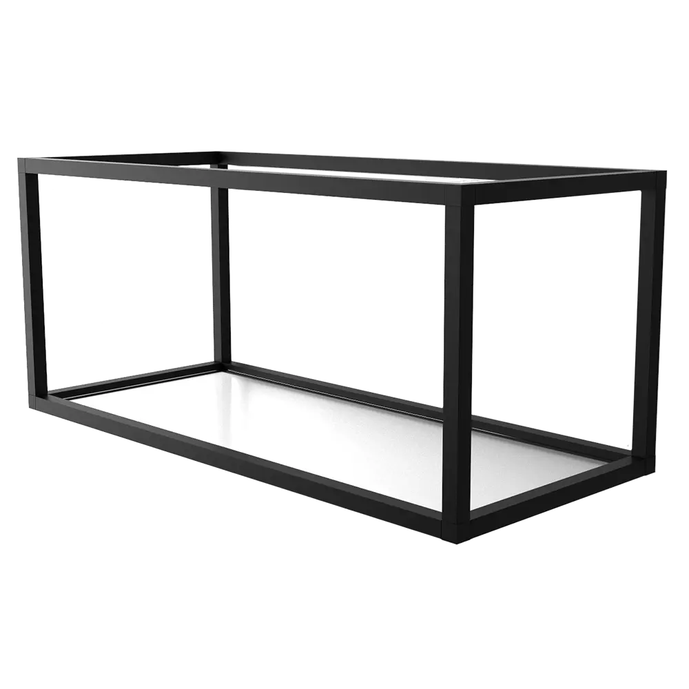 Полка-каркас для кухни 35х35х80 см, алюминий/стекло DELINIA STLM-2149857 - Вид №1