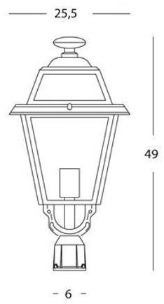 SOVIL Садовый фонарь из алюминия и стекла Elegance 859 - Вид №1