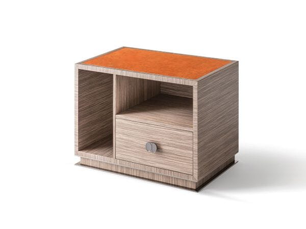Прямоугольная прикроватная тумбочка из ореха canaletto с ящиком OAK Милан ARCH-00067848