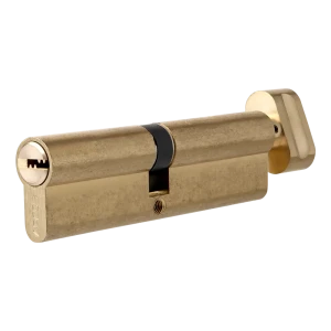 Цилиндр Apecs SM-100-C-G, 50x50 мм, ключ/вертушка, цвет золото