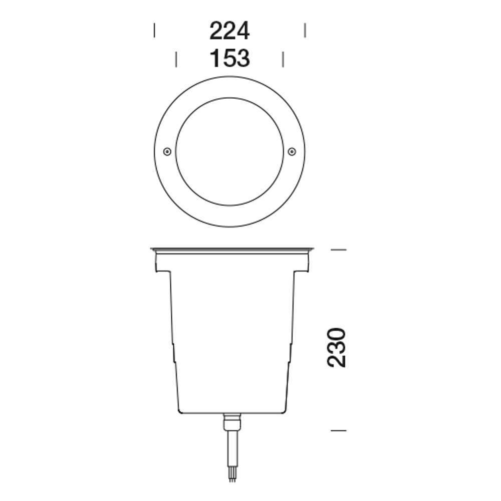 8061713 Встраиваемый в пешеходный пол Platek MEDIO Anello Inox  MEDIO C/W Stainless Steel Ring - LED 3000K 44°  - Вид №2